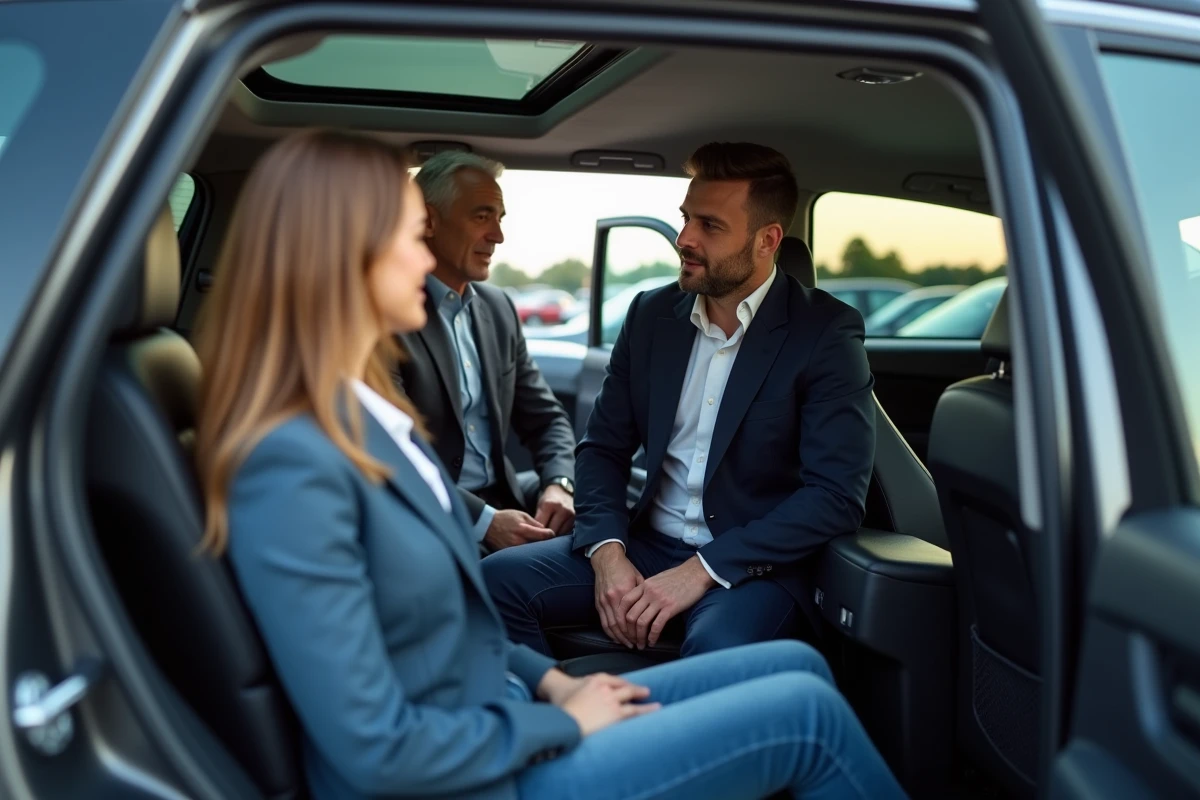 Conseiller de vente montrant l