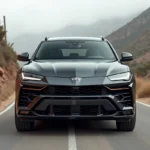 Cupra Formentor 2025 garé sur une route de montagne sinueuse en Espagne, vue avant trois quarts basse
