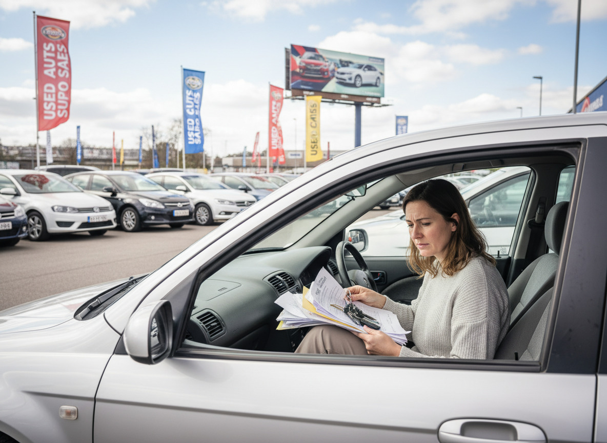 Femme frustrée dans une voiture d