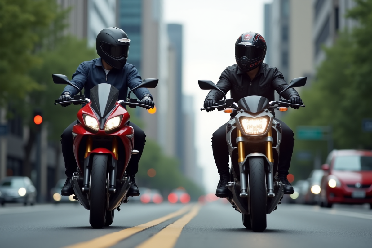 motard salut